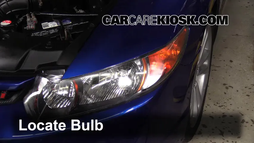 2007 Honda Civic Si 2.0L 4 Cyl. Coupe (2 Door) Luces Faro delantero (reemplazar foco)